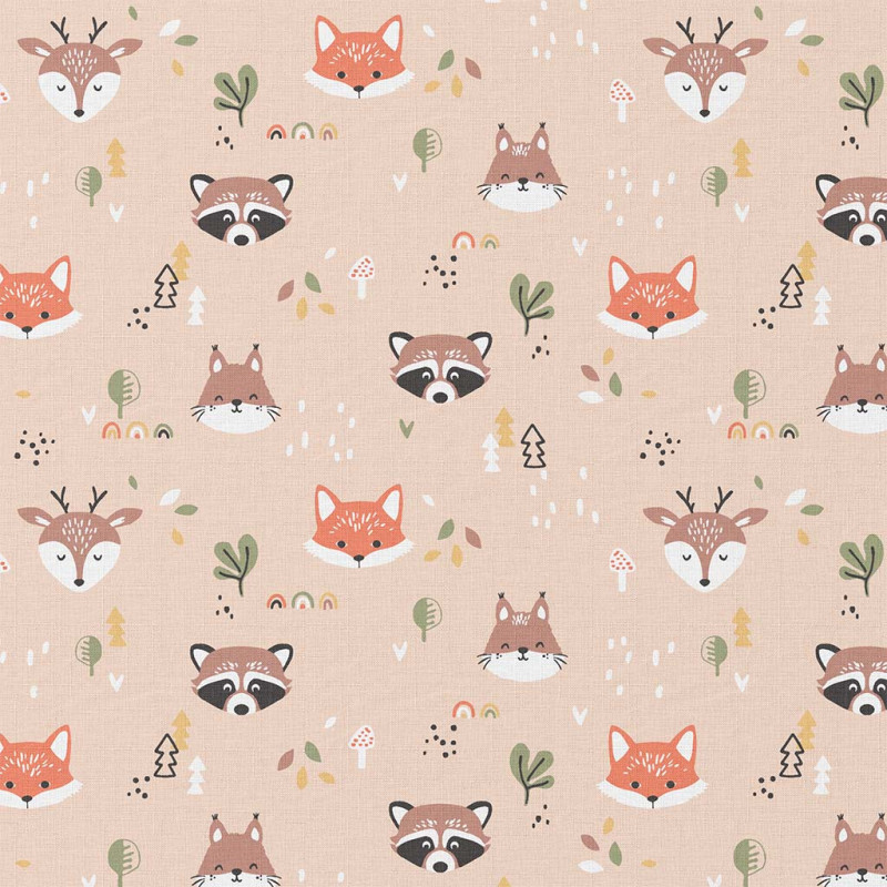 Printed Cotton DOUPADI Linen / Orange